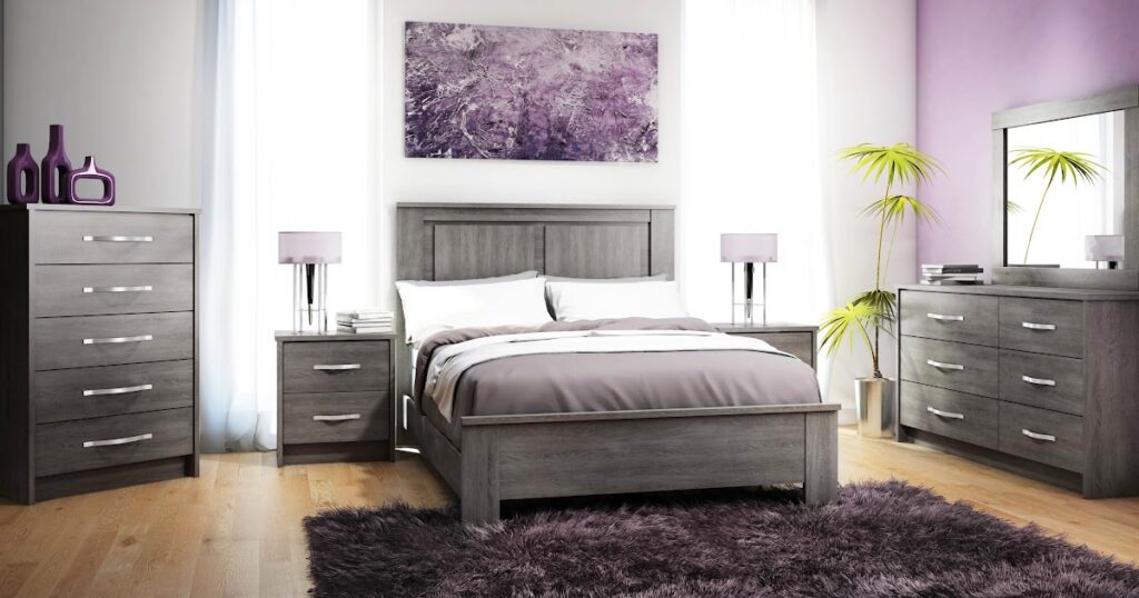 grey bedroom side tables